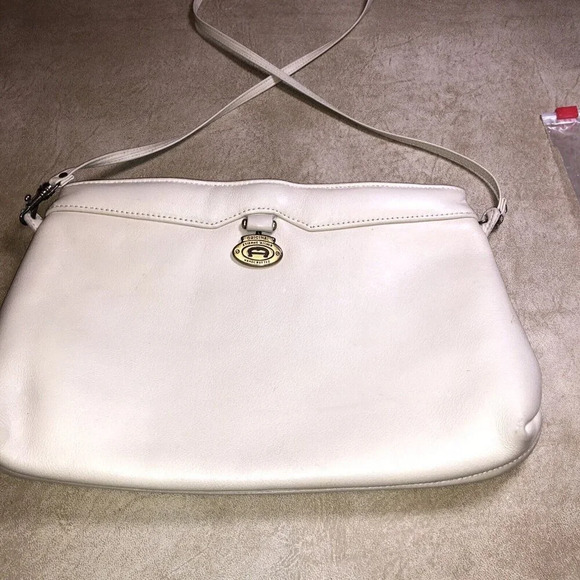 Etienne Aigner Handbags - VINTAGE ETIENNE AIGNER SMALL CROSSBODY HANDBAG CREAM SOFT LEATHER  SHOULDER